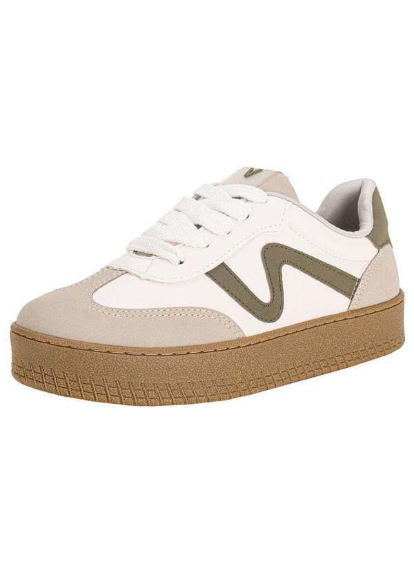 Via Marte - Tênis Feminino Casual Via Marte 216003 - Branco/Verde 1