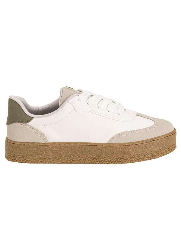 Via Marte - Tênis Feminino Casual Via Marte 216003 - Branco/Verde 5