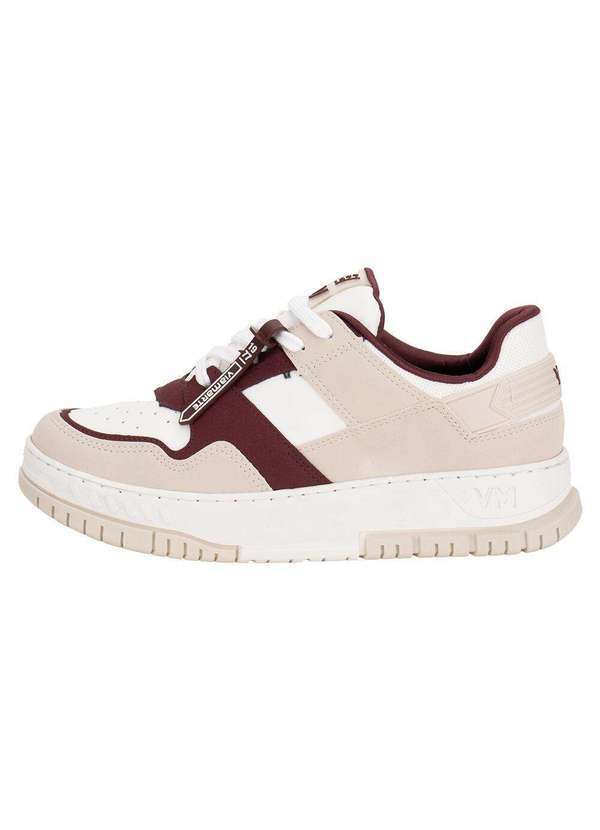 Via Marte - Tênis Feminino Casual Via Marte 219003 Bege/Vermelho 2