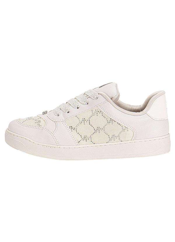 Via Marte - Tênis Feminino Casual Via Marte 220001 - Branco/Cinza 2