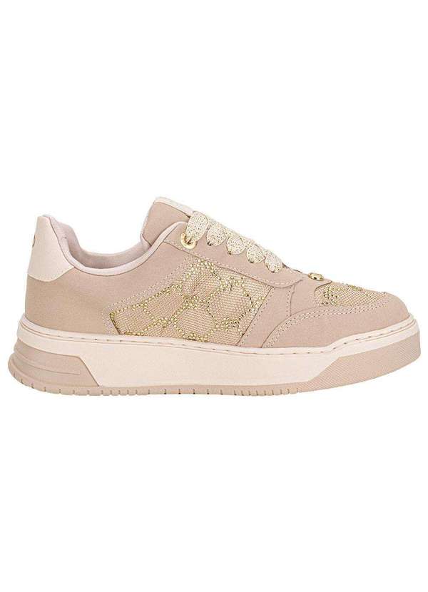 Via Marte - Tênis Feminino Casual Via Marte 220001 - Bege/Dourado 5