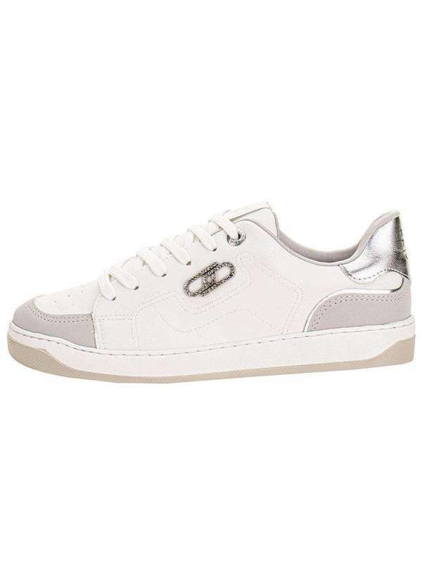 Via Marte - Tênis Feminino Casual Via Marte 220002 - Branco/Cinza 2