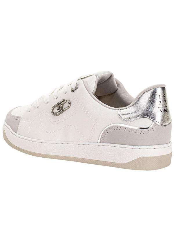 Via Marte - Tênis Feminino Casual Via Marte 220002 - Branco/Cinza 3
