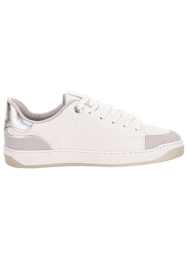 Via Marte - Tênis Feminino Casual Via Marte 220002 - Branco/Cinza 5