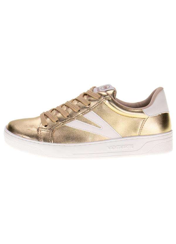 Via Marte - Tênis Feminino Casual Via Marte - 221306 - Ouro 2