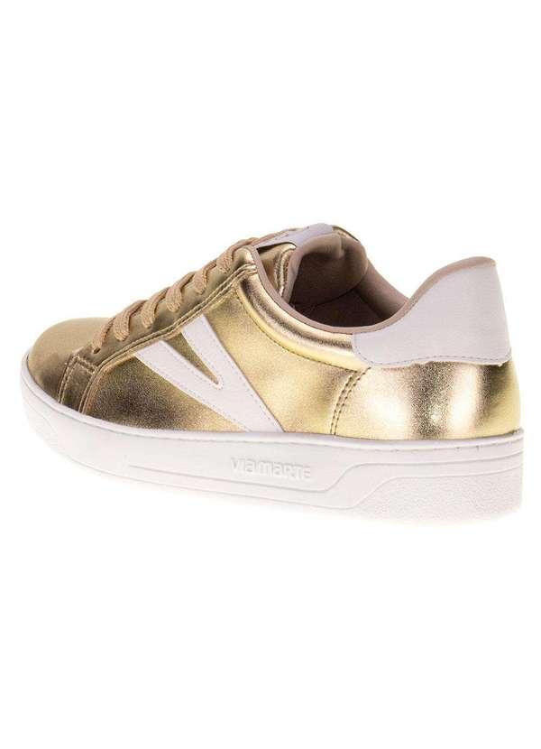 Via Marte - Tênis Feminino Casual Via Marte - 221306 - Ouro 3