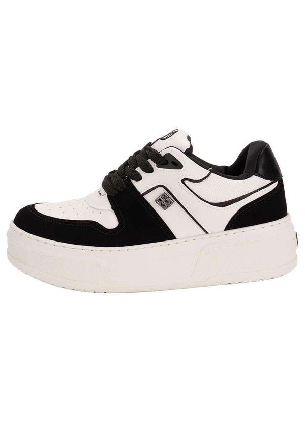 Via Marte - Tênis Feminino Casual Via Marte 223001 - Branco/Preto 2