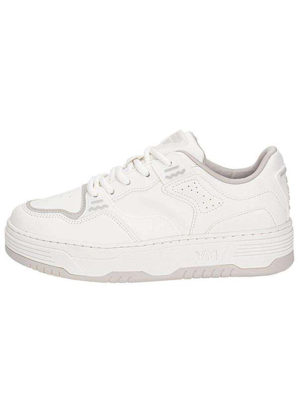 Via Marte - Tênis Feminino Casual Via Marte 225007 - Branco/Cinza 2