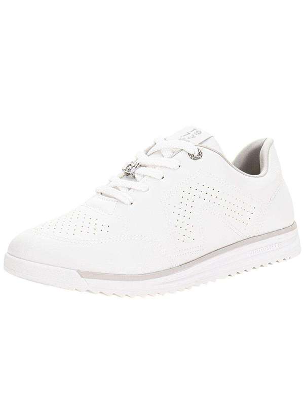 Via Marte - Tênis Feminino Casual Via Marte 226005 Branco/Cinza