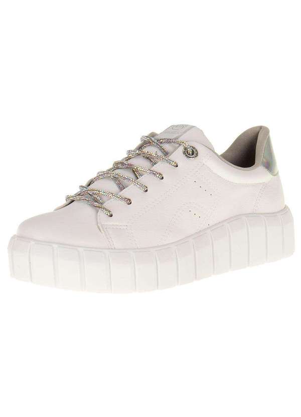 Via Marte - Tênis Feminino Casual Via Marte - 2310910 - Branco/Cinza