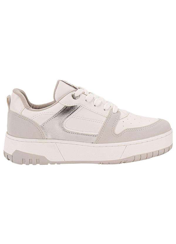 Via Marte - Tênis Feminino Casual Via Marte - 2313104 - Branco/Cinza 5