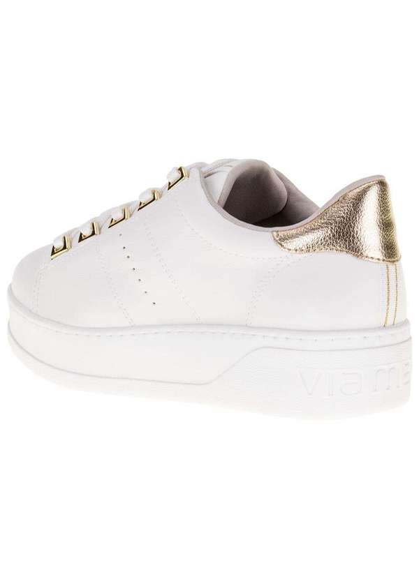 Via Marte - Tênis Feminino Casual Via Marte - 231506 - Branco/Bege 3