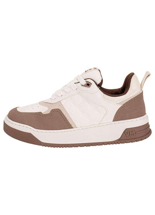 Via Marte - Tênis Feminino Casual Via Marte 232001 - Bege/Branco 2