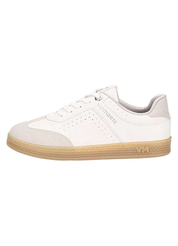 Via Marte - Tênis Feminino Casual Via Marte 277001 - Branco/Cinza 2