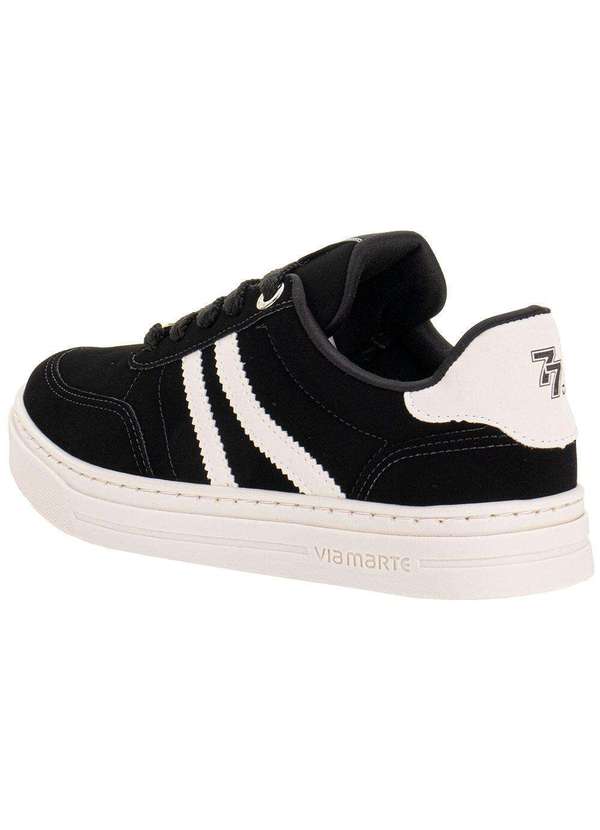 Via Marte - Tênis Feminino Casual Via Marte 281001 Preto/Bege 3