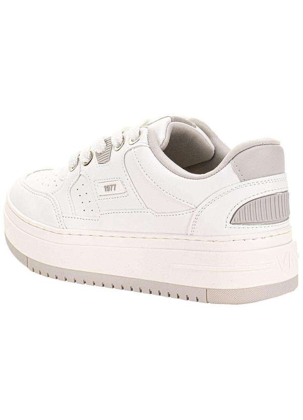 Via Marte - Tênis Feminino Casual Via Marte 306001 Branco/Cinza 3