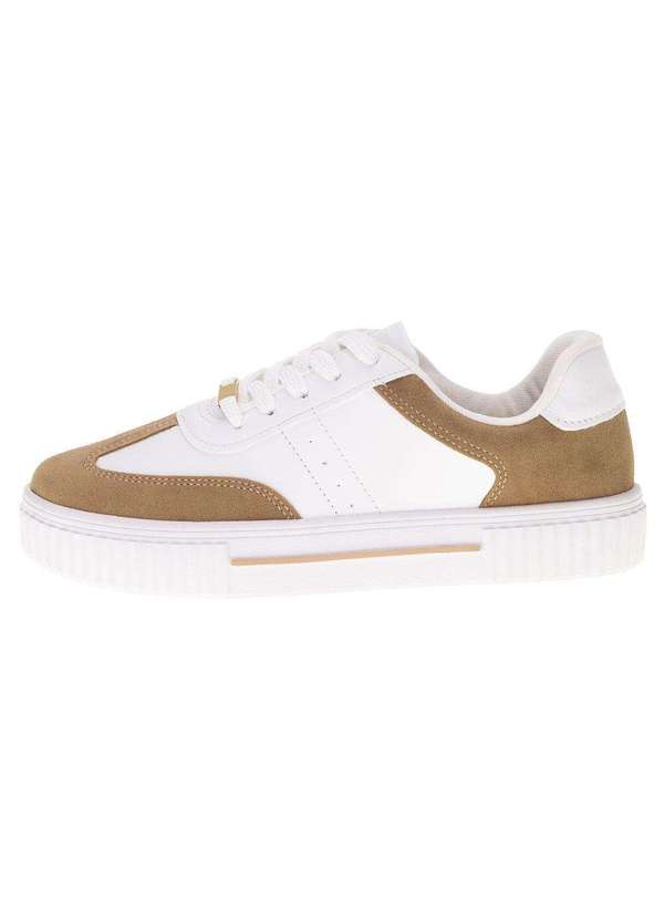 Vizzano - Tênis Feminino Casual Vizzano 1307206 - Branco/Bege 2