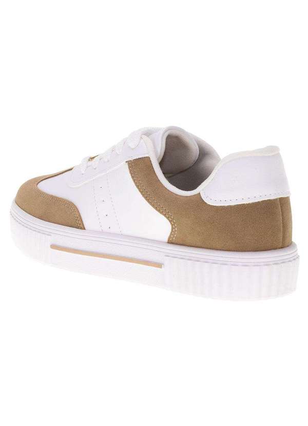 Vizzano - Tênis Feminino Casual Vizzano 1307206 - Branco/Bege 3
