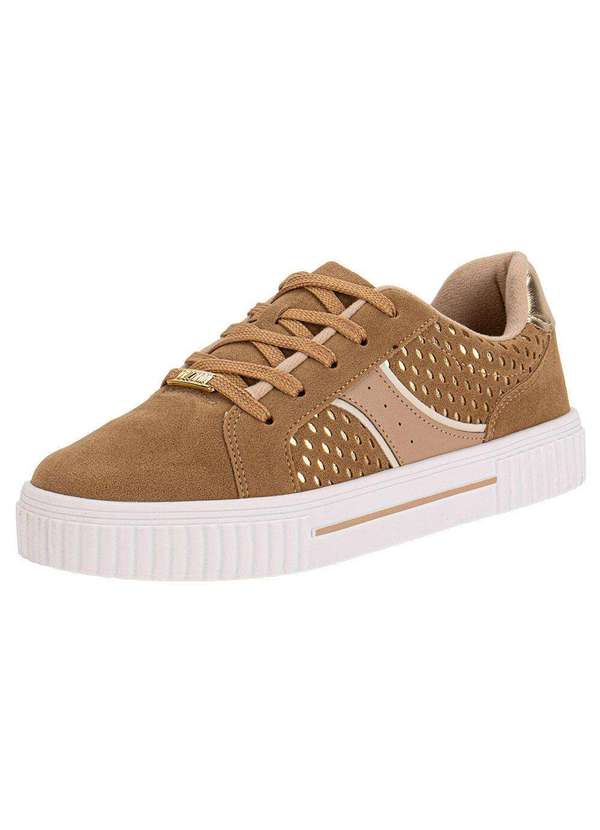 Vizzano - Tênis Feminino Casual Vizzano 1307215 - Bege/Ouro