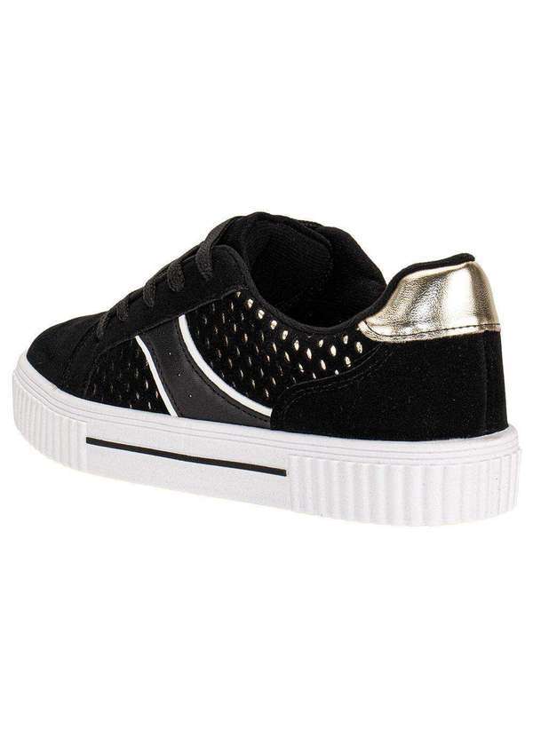 Vizzano - Tênis Feminino Casual Vizzano 1307215 - Preto/Dourado 3