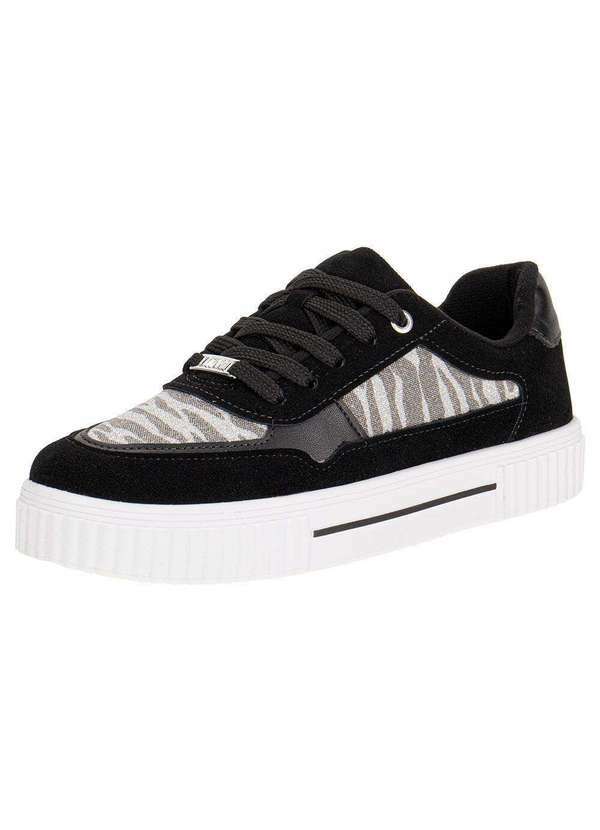 Vizzano - Tênis Feminino Casual Vizzano 1307216 - Preto/Camurça