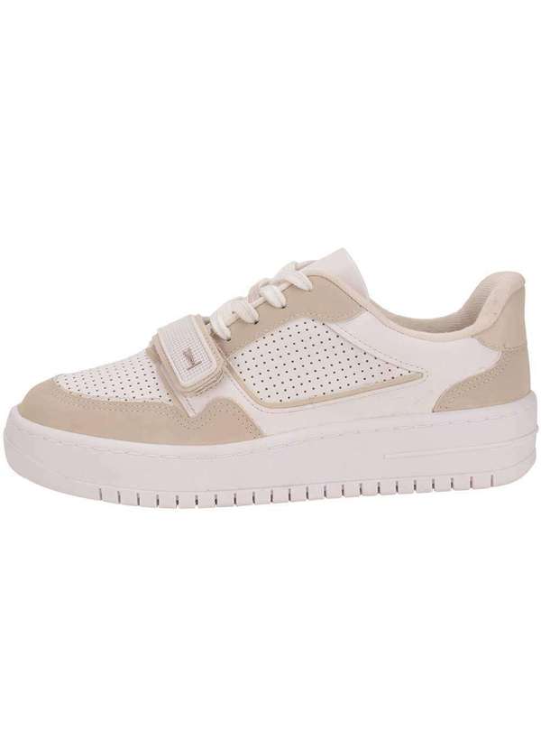 Vizzano - Tênis Feminino Casual Vizzano 1389124 - Branco/Bege 2
