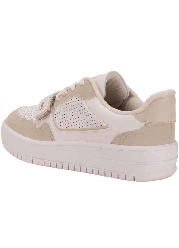 Vizzano - Tênis Feminino Casual Vizzano 1389124 - Branco/Bege 3