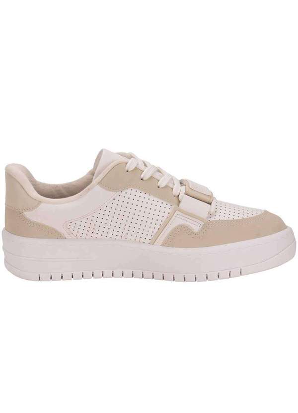 Vizzano - Tênis Feminino Casual Vizzano 1389124 - Branco/Bege 4