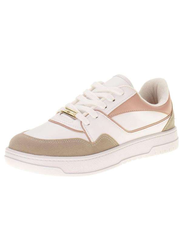 Vizzano - Tênis Feminino Casual Vizzano 1419105 - Branco/Rosa