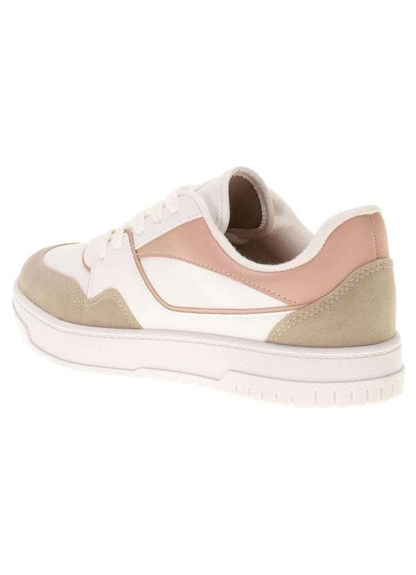 Vizzano - Tênis Feminino Casual Vizzano 1419105 - Branco/Rosa 3