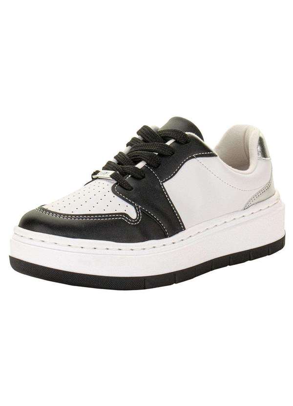 Tênis Feminino Casual Vizzano 1437200 Branco/Preto Clovis Calcados
