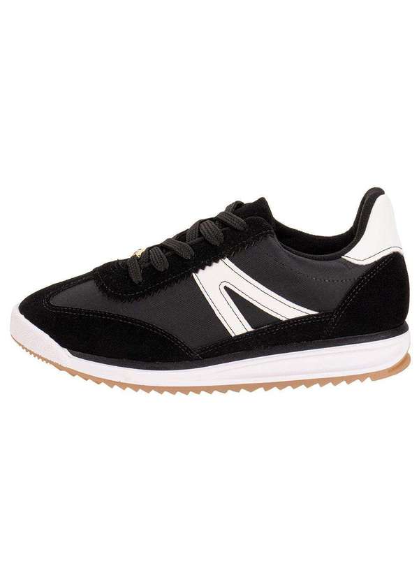 Vizzano Tênis Feminino Casual Vizzano 1450102 Preto/Branco