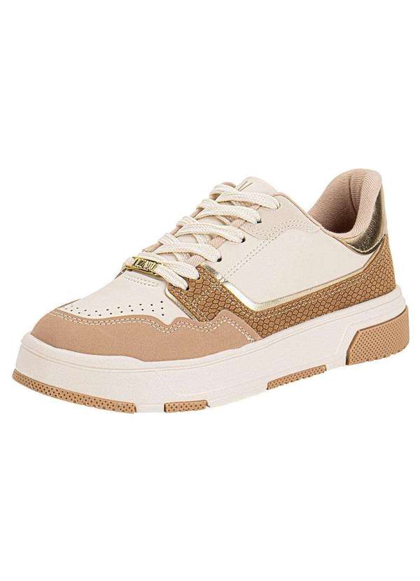 Vizzano - Tênis Feminino Casual Vizzano 1455102 - Bege/Dourado