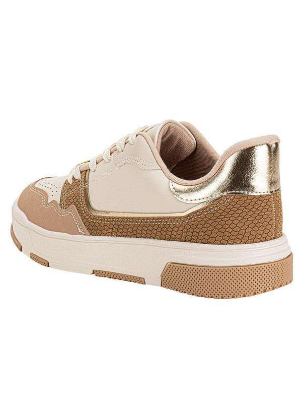 Vizzano - Tênis Feminino Casual Vizzano 1455102 - Bege/Dourado 3