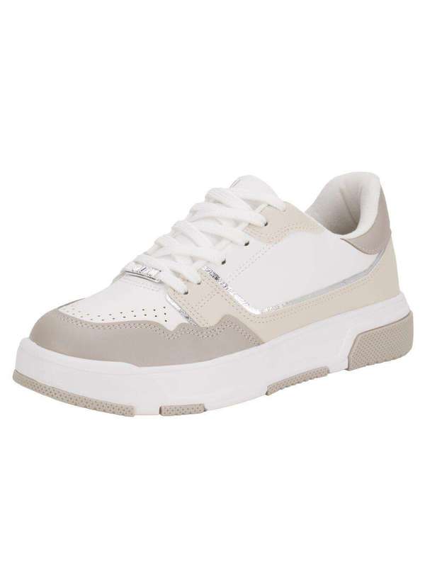 Vizzano - Tênis Feminino Casual Vizzano 1455102 Branco/Cinza 1