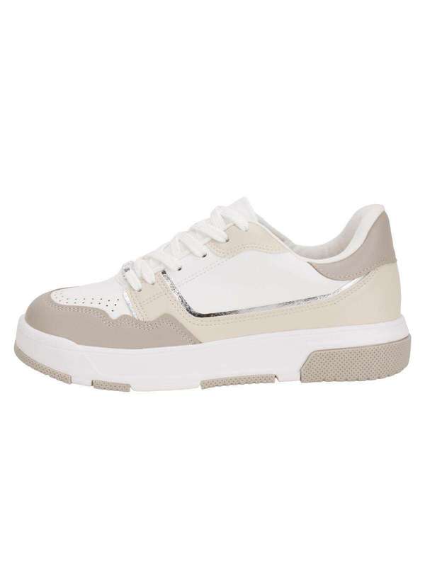Vizzano - Tênis Feminino Casual Vizzano 1455102 Branco/Cinza 2