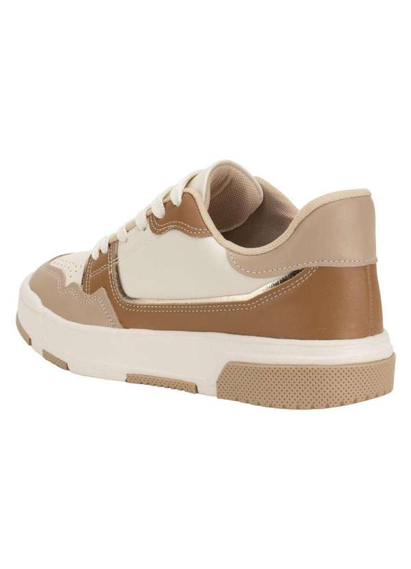 Vizzano - Tênis Feminino Casual Vizzano 1455102 Branco/Bege 3