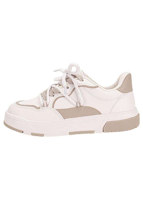 Vizzano - Tênis Feminino Casual Vizzano 1455103 - Branco/Cinza 2