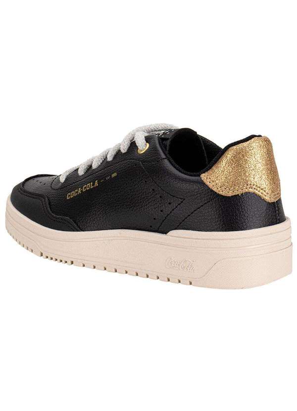 Coca Cola - Tênis Feminino Charm Town Coca-Cola Cc2497 Preto/Bege 3