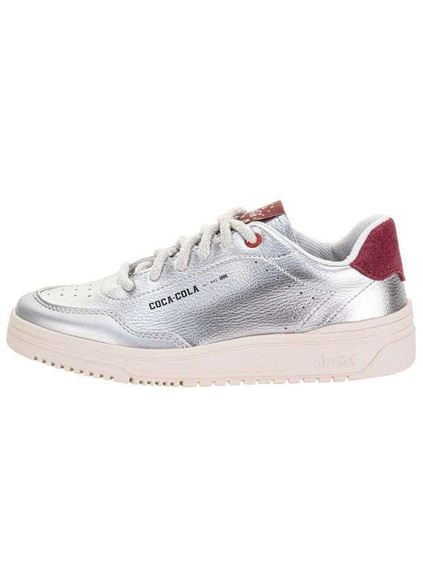 Coca Cola - Tênis Feminino Charm Town Coca-Cola Cc2497 Prata 2