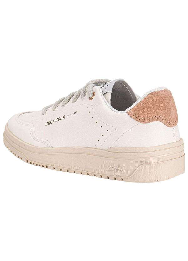 Coca Cola - Tênis Feminino Charm Town Coca-Cola Cc2497 Branco/Off 3