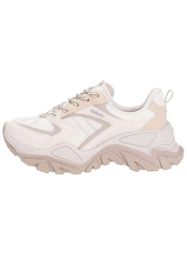 Dakota - Tênis Feminino Chunky Dakota G9981 - Branco/Bege 2