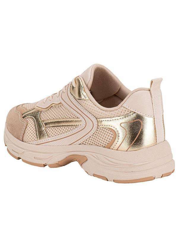Ramarim - Tênis Feminino Chunky Ramarim 2590132 Bege/Ouro 3
