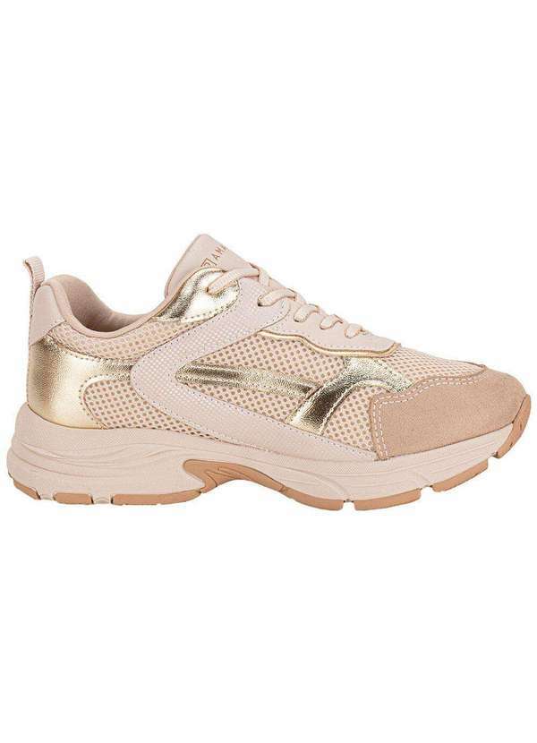 Ramarim - Tênis Feminino Chunky Ramarim 2590132 Bege/Ouro 5
