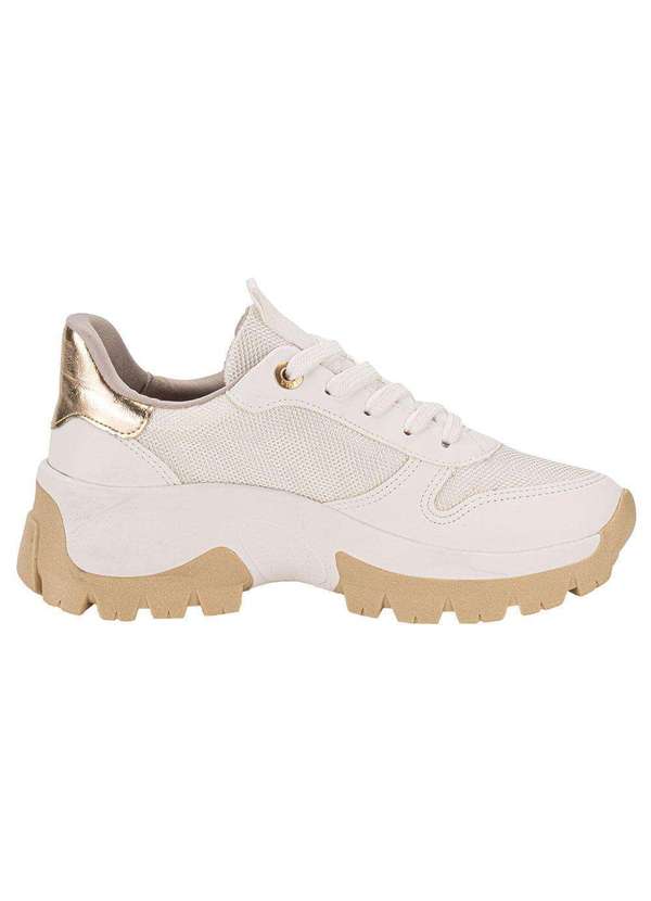 Tênis Feminino Chunky Via Marte 022004 Branco/Bege Clovis Calcados