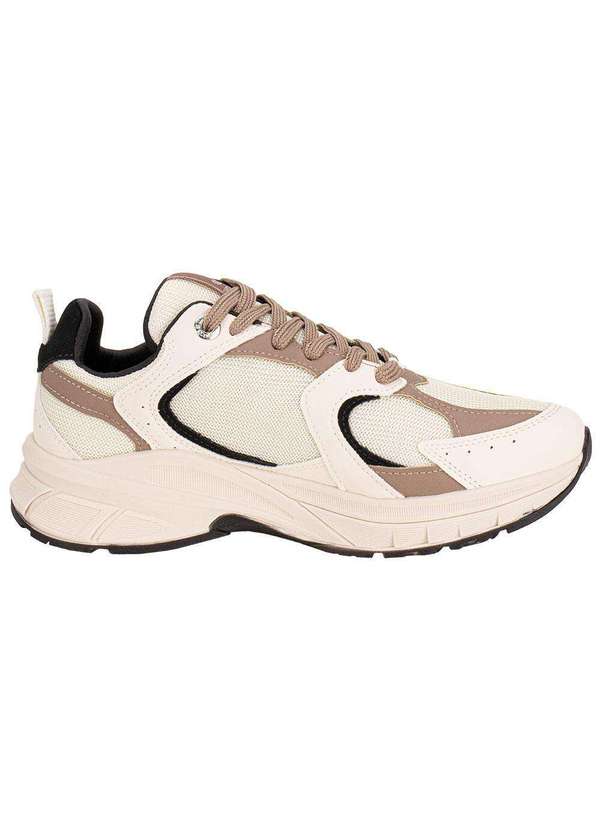 Via Marte - Tênis Feminino Chunky Via Marte 240008 Bege/Preto 5