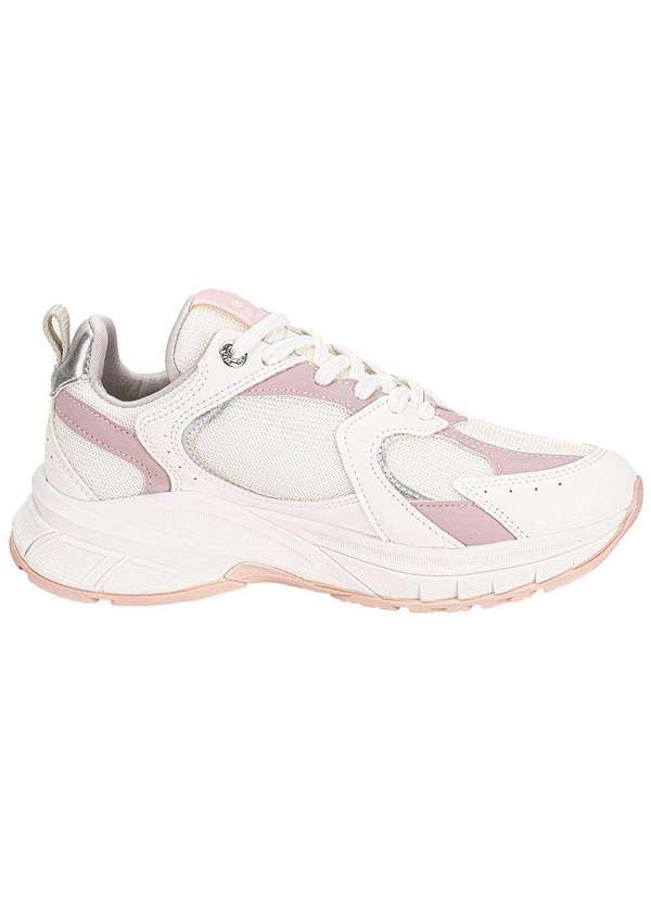 Via Marte - Tênis Feminino Chunky Via Marte 240008 Branco/Rosa 5