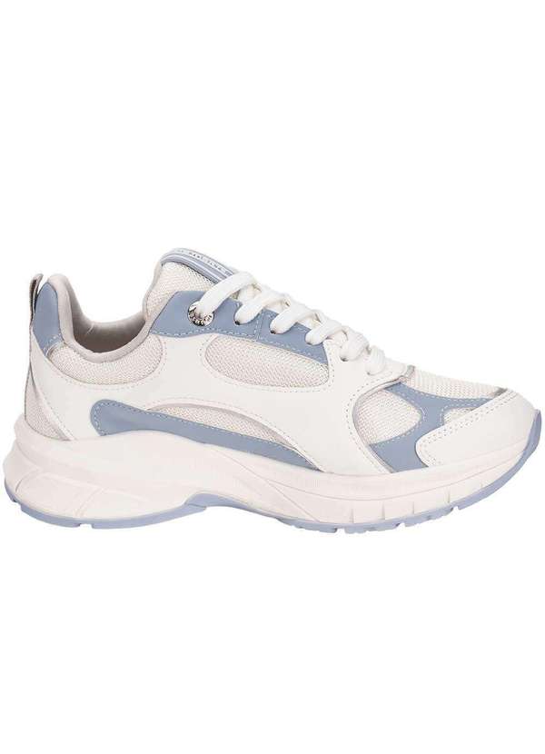 Via Marte - Tênis Feminino Chunky Via Marte 240011 Branco/Azul 4