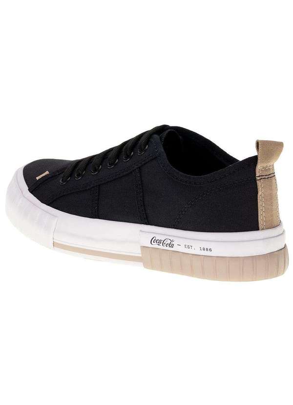 Coca Cola - Tênis Feminino Copacabana Coca-Cola Cc2120 - Preto/Bege 3