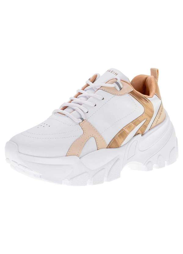 Ramarim - Tênis Feminino Dad Sneaker Ramarim - 2385204 - Branco/Bege